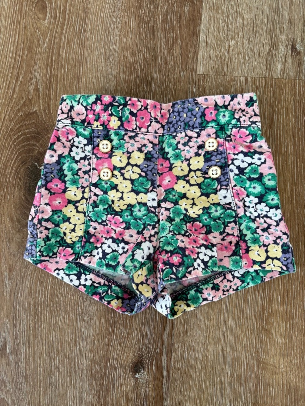 Janie and Jack High Waist Multi Color Flower Short Size: 6-12 months| Summer